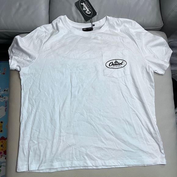NWT - Zara x Capital Records Men’s Short Sleeve Pocket Tee - Size XL - Picture 2 of 7